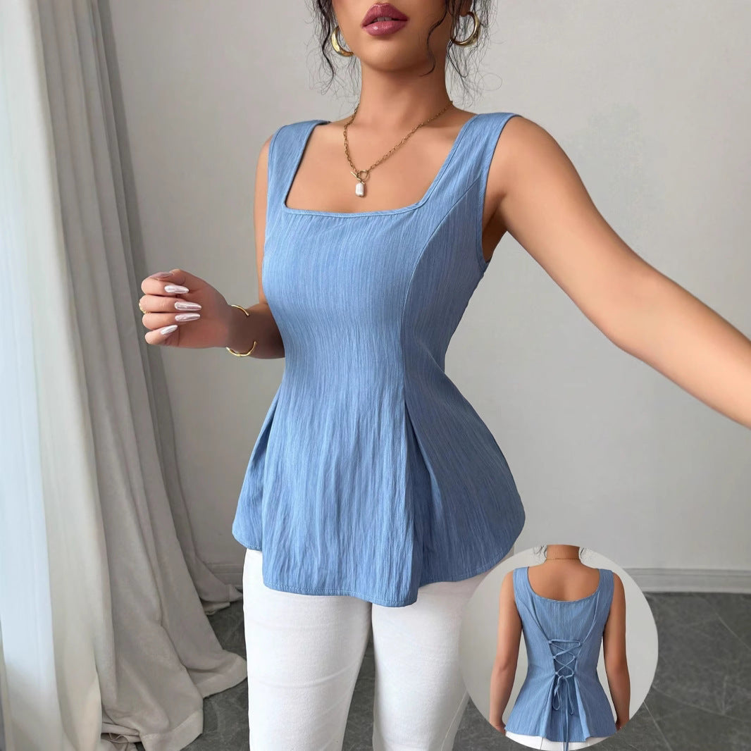 Shannon | Women's Peplum Sleeveless Top