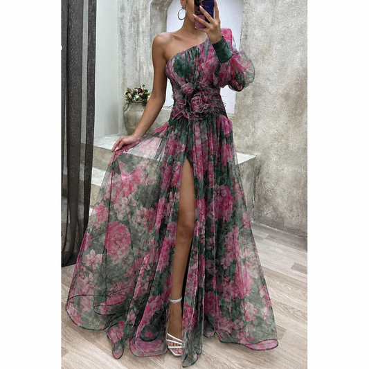 Shannon | Women's One Shoulder Maxi Dress