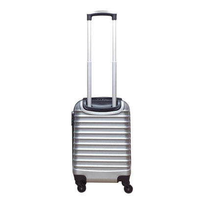 Silver Hard-Shell 2-Piece Travel Luggage Set