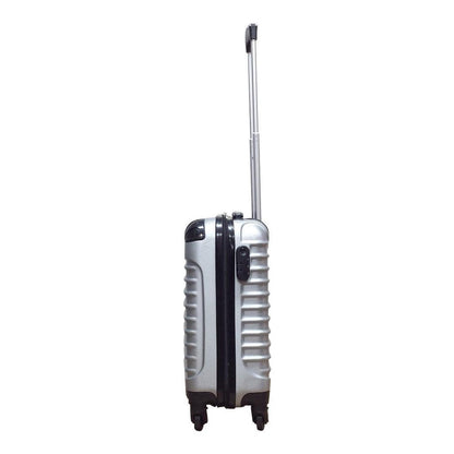Silver Hard-Shell 2-Piece Travel Luggage Set