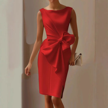 Sleeveless Ribbon Waist Dress