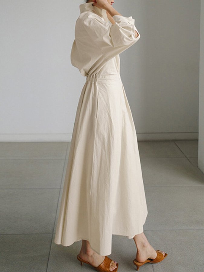 Sofia | Women's Collared A-Line Midi Dress