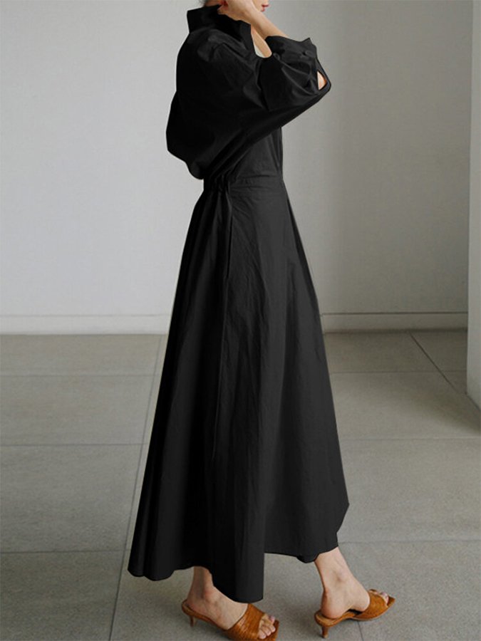 Sofia | Women's Collared A-Line Midi Dress