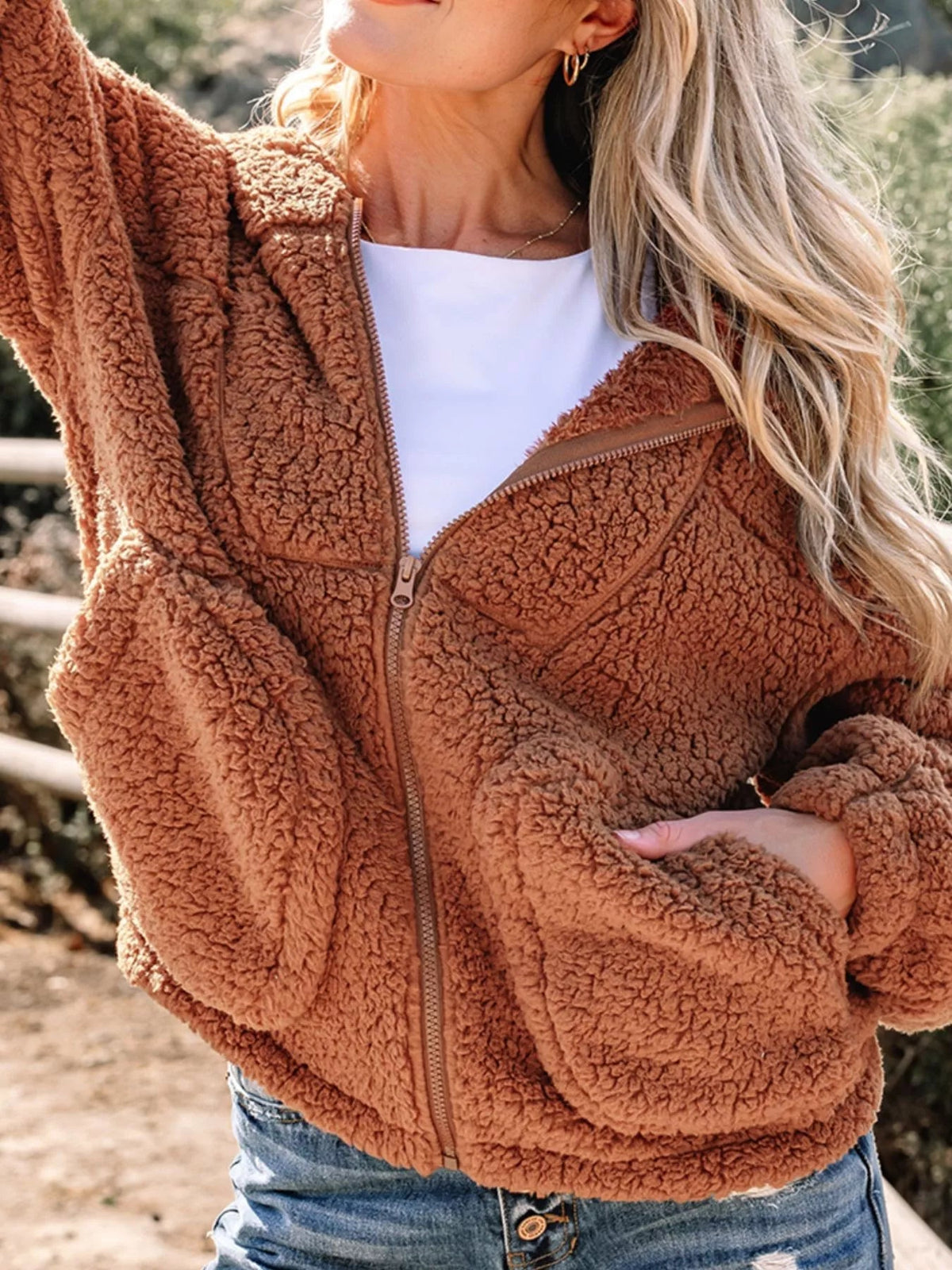 Stephanie | Women's Relaxed Fit Zip Up Jacket