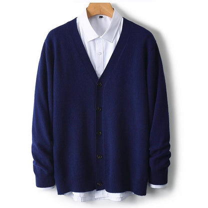 Steven | Men's V-Neck Button-Front Cardigan