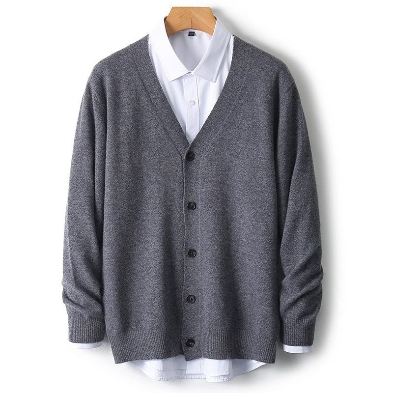 Steven | Men's V-Neck Button-Front Cardigan