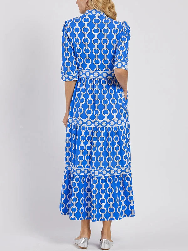 Sue | Women's Belted Maxi Shirt Dress
