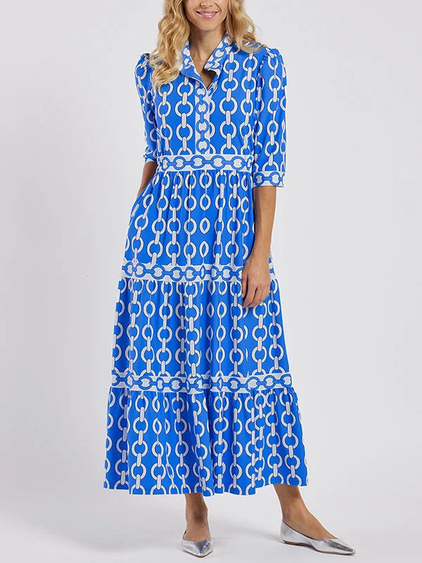 Sue | Women's Belted Maxi Shirt Dress
