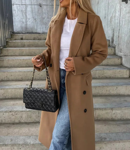Tara | Women's Belted Double-Breasted Coat
