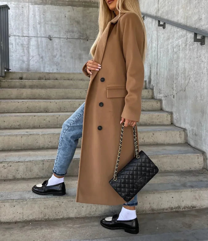 Tara | Women's Belted Double-Breasted Coat
