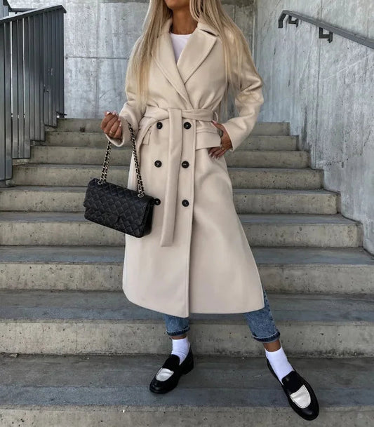 Tara | Women's Belted Double-Breasted Coat