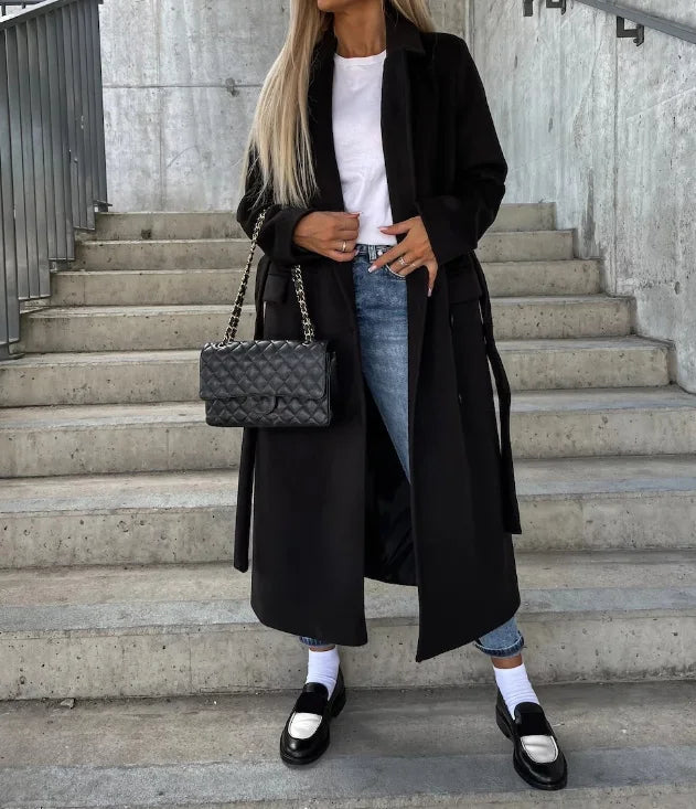 Tara | Women's Belted Double-Breasted Coat