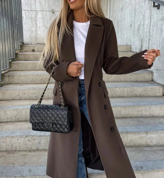 Tara | Women's Belted Double-Breasted Coat