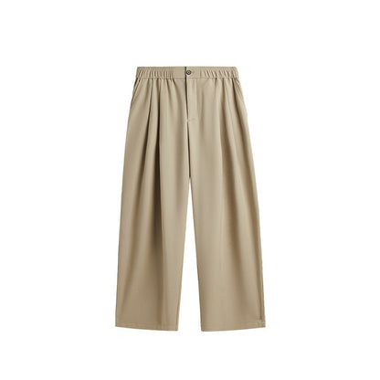 Taylor | Men's Wide Leg Pleated Drawstring Trousers