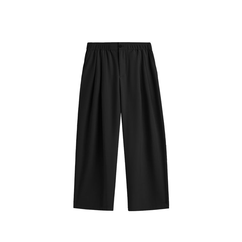Taylor | Men's Wide Leg Pleated Drawstring Trousers