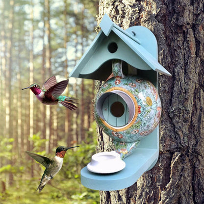 Teapot Birdhouse Feeder