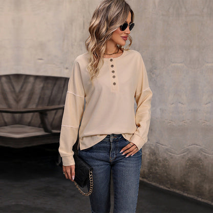Teresa | Women's Button Front Long Sleeve Top