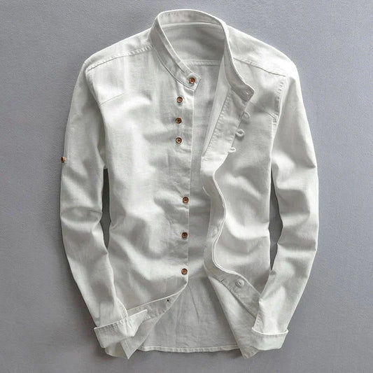 Timothy | Men's Mandarin Collar Button-Down Shirt