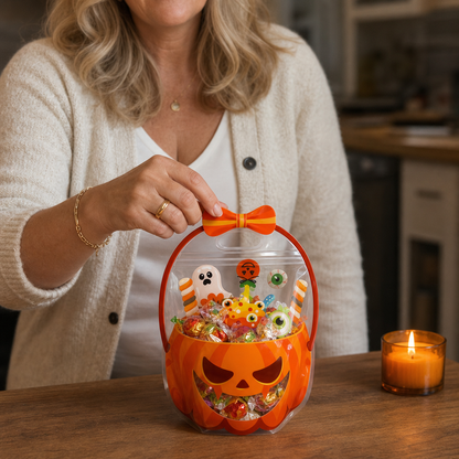 Transparent Zippered Pumpkin Favor Bags (30-Pack)