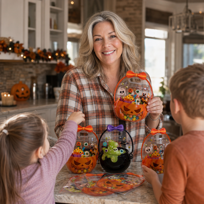 Transparent Zippered Pumpkin Favor Bags (30-Pack)