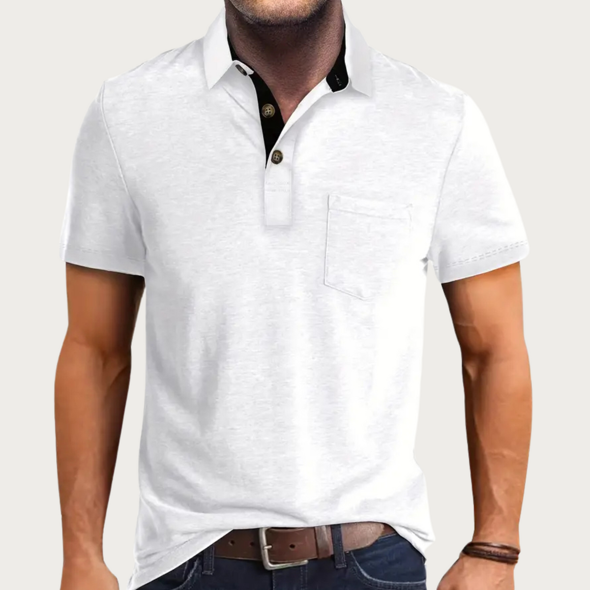 Tristan | Men's Button-Down Polo Shirt