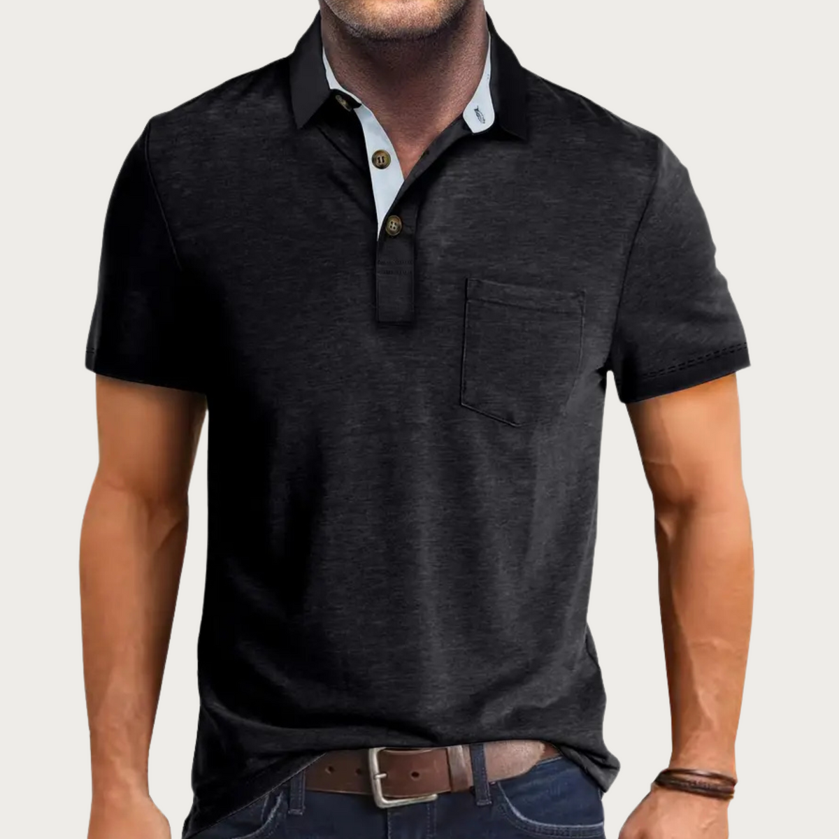 Tristan | Men's Button-Down Polo Shirt