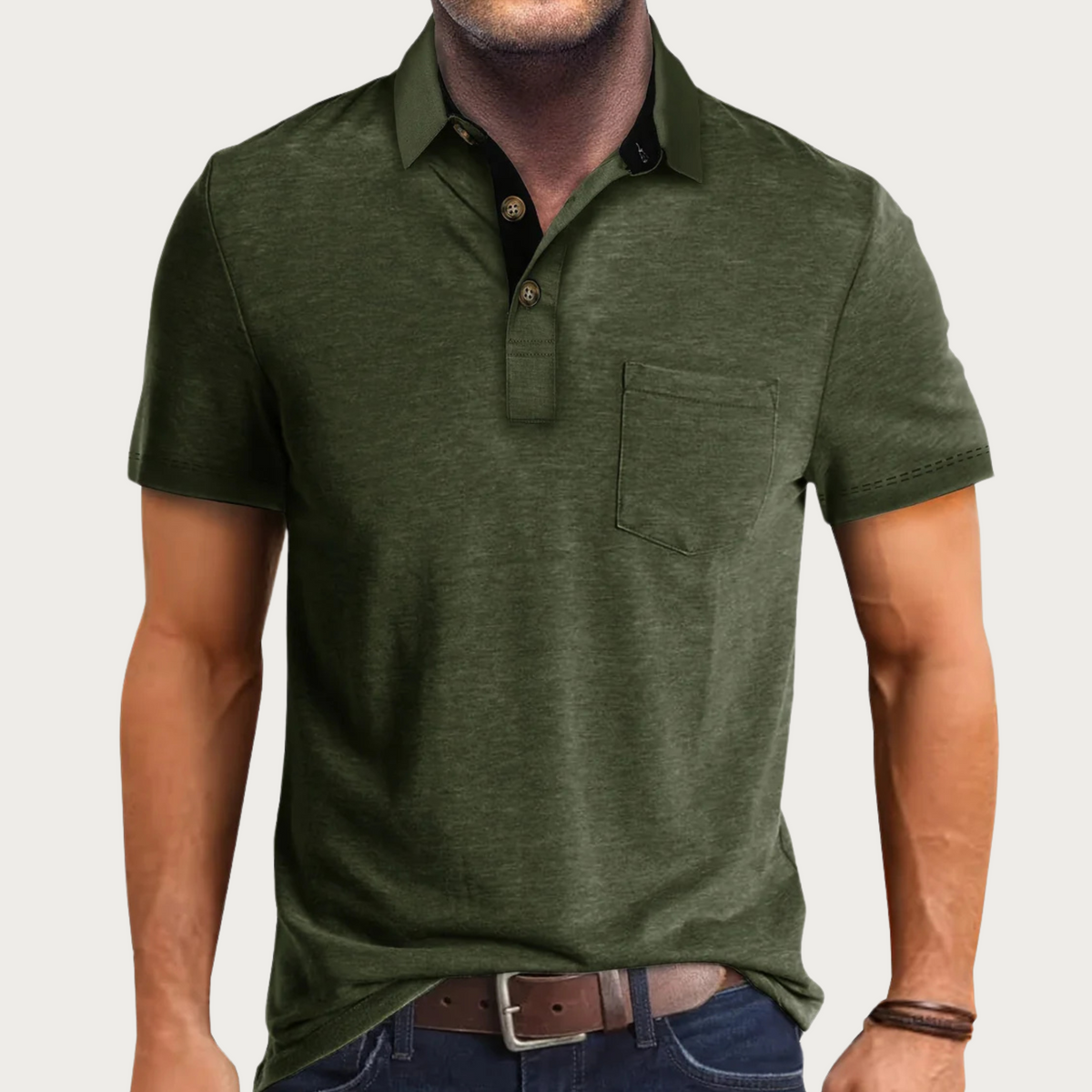 Tristan | Men's Button-Down Polo Shirt