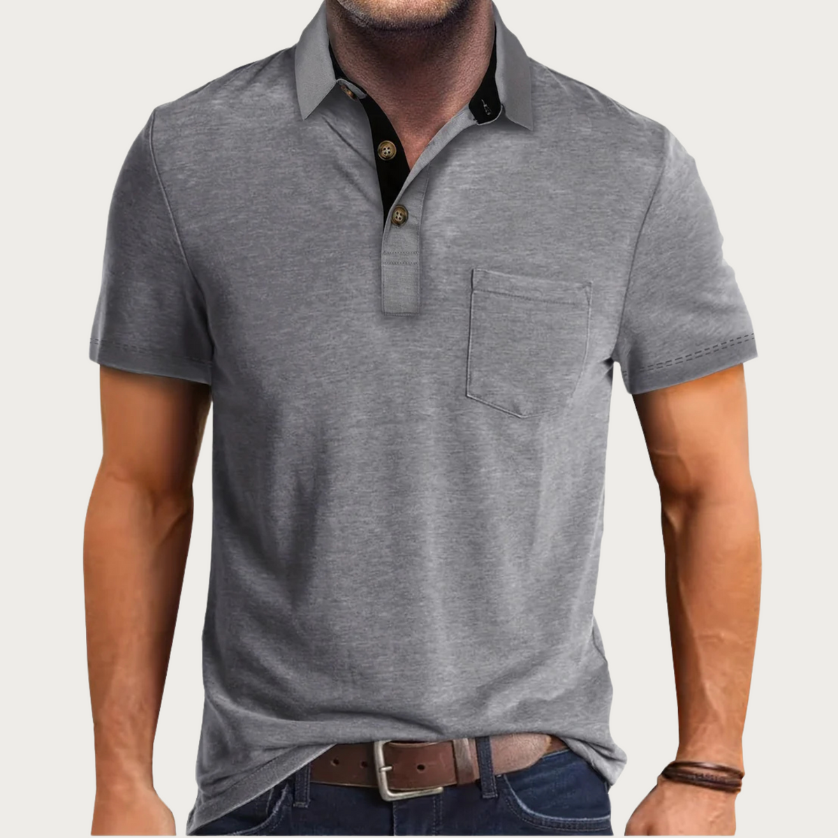 Tristan | Men's Button-Down Polo Shirt