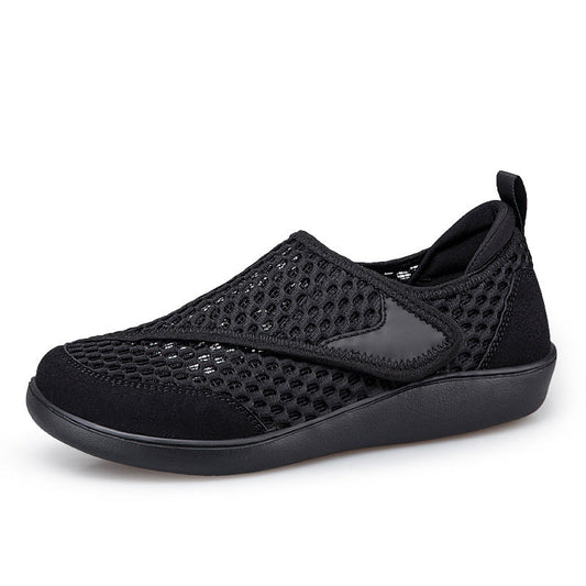 Unisex Breathable Mesh Slip-Ons with Adjustable Velcro Strap and Memory Foam Insole