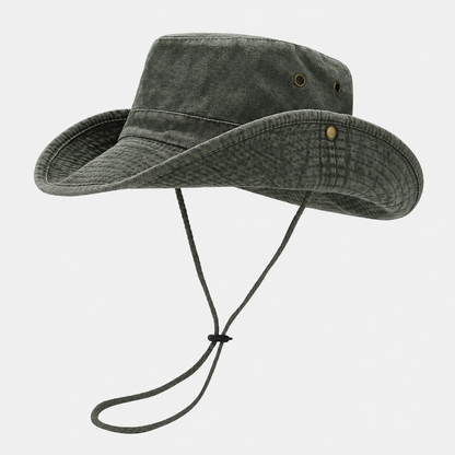 Unisex Flat-Top Solid Bucket Hat