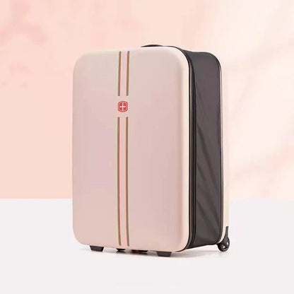 Unisex Foldable Hard Shell Rolling Suitcase