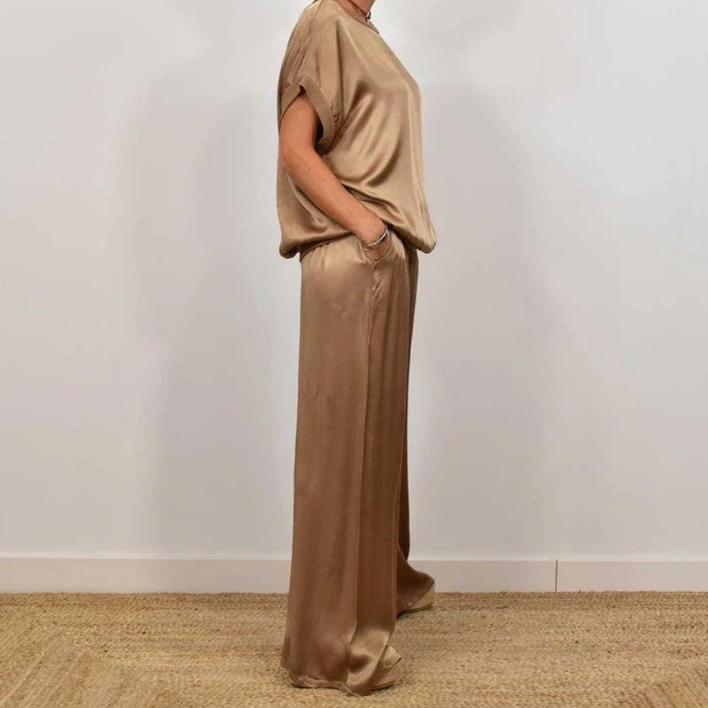 Veronica | Women's Wide Leg Loose Fit Two-Piece Set