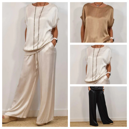 Veronica | Women's Wide Leg Loose Fit Two-Piece Set