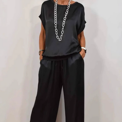 Veronica | Women's Wide Leg Loose Fit Two-Piece Set