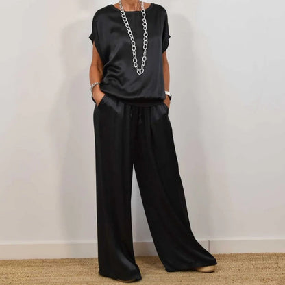 Veronica | Women's Wide Leg Loose Fit Two-Piece Set