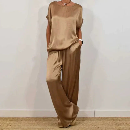 Veronica | Women's Wide Leg Loose Fit Two-Piece Set