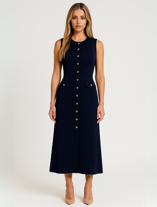 Violet | Women's Sleeveless A-Line Midi Dress