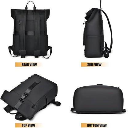 Waterproof Ergonomic Backpack – Lightweight Travel Rucksack with USB Charging & Large Laptop Storage