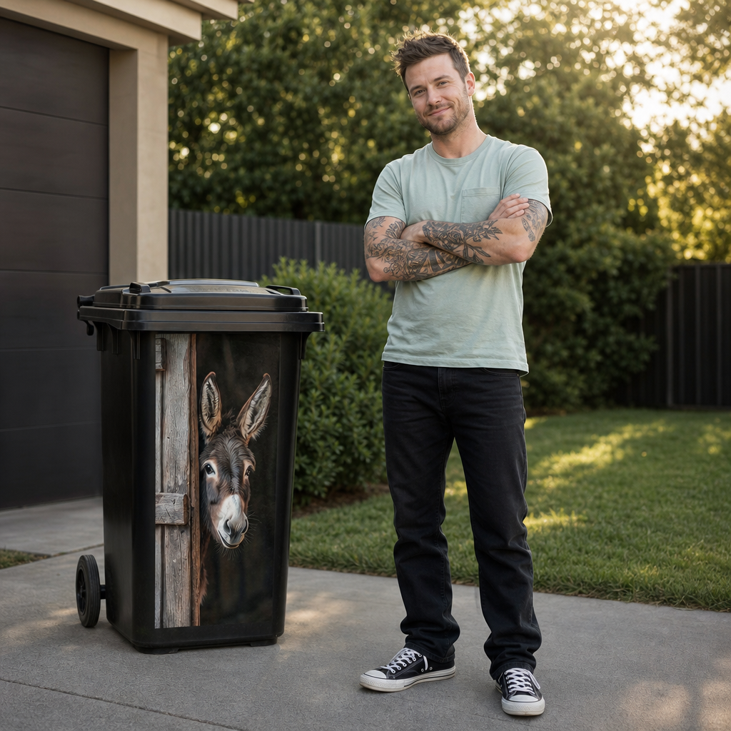 Weatherproof Trash Can Decal