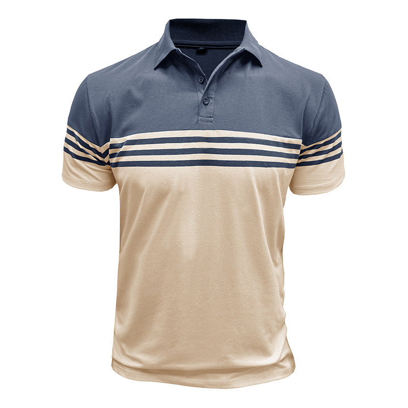 William | Men's Color Block Short Sleeve Polo Shirt
