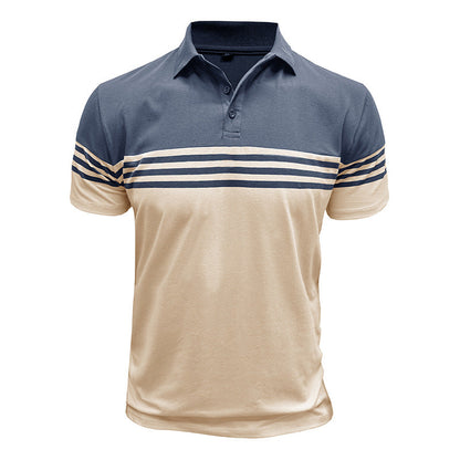 William | Men's Color Block Short Sleeve Polo Shirt