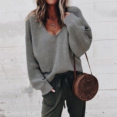 Winnie | Women's Oversized V-Neck Sweater