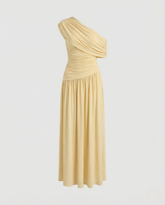 Women's Asymmetric Off-the-Shoulder Maxi Dress