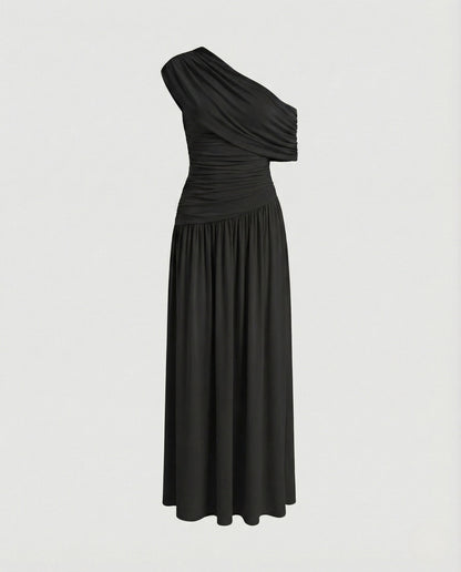Women's Asymmetric Off-the-Shoulder Maxi Dress