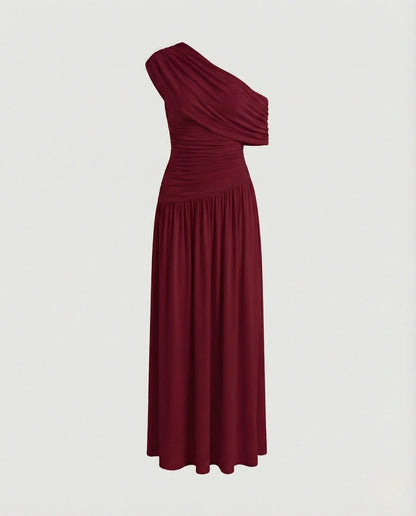 Women's Asymmetric Off-the-Shoulder Maxi Dress