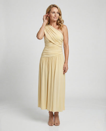 Women's Asymmetric Off-the-Shoulder Maxi Dress