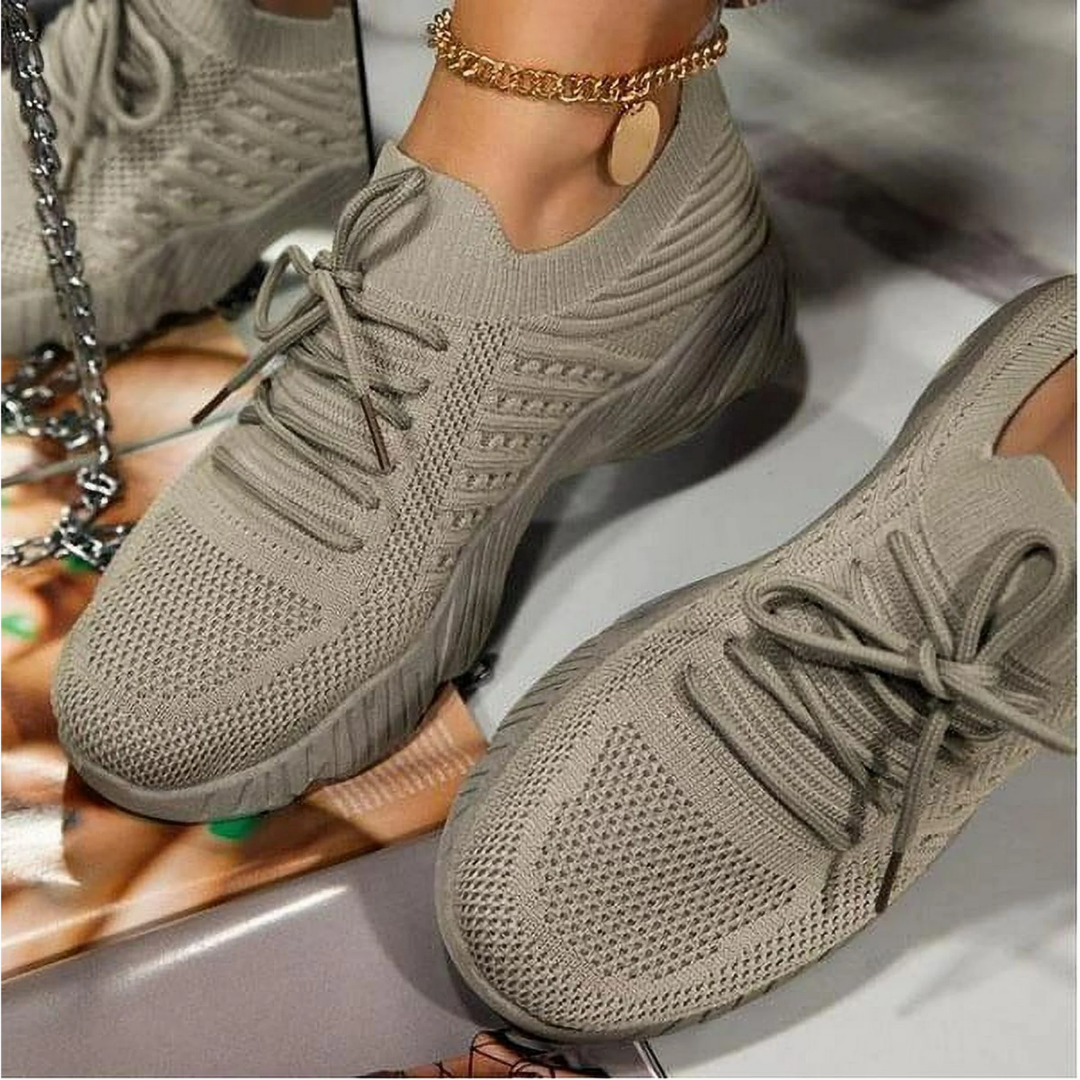 Women's Breathable Lace-Up Chunky Sneakers