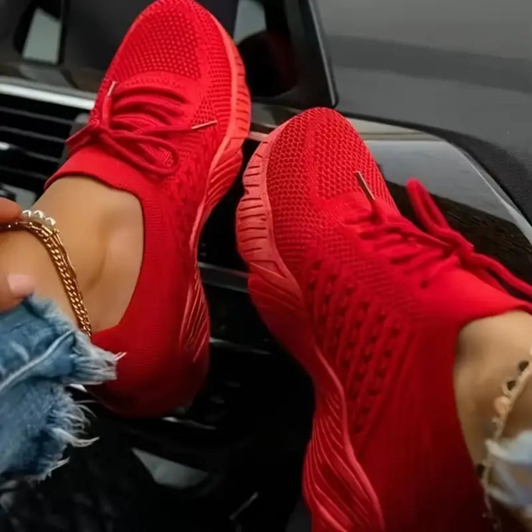 Women's Breathable Lace-Up Chunky Sneakers