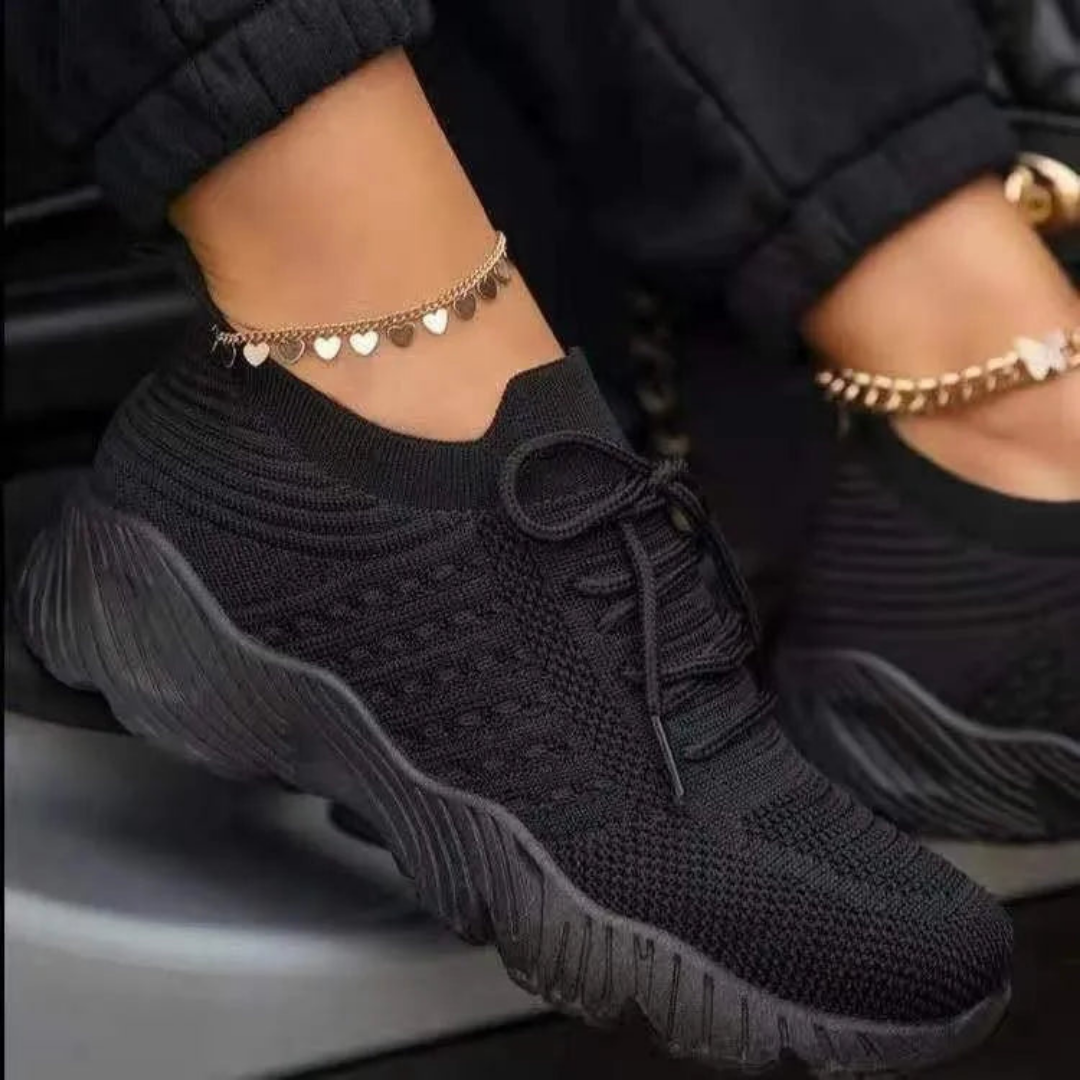 Women's Breathable Lace-Up Chunky Sneakers
