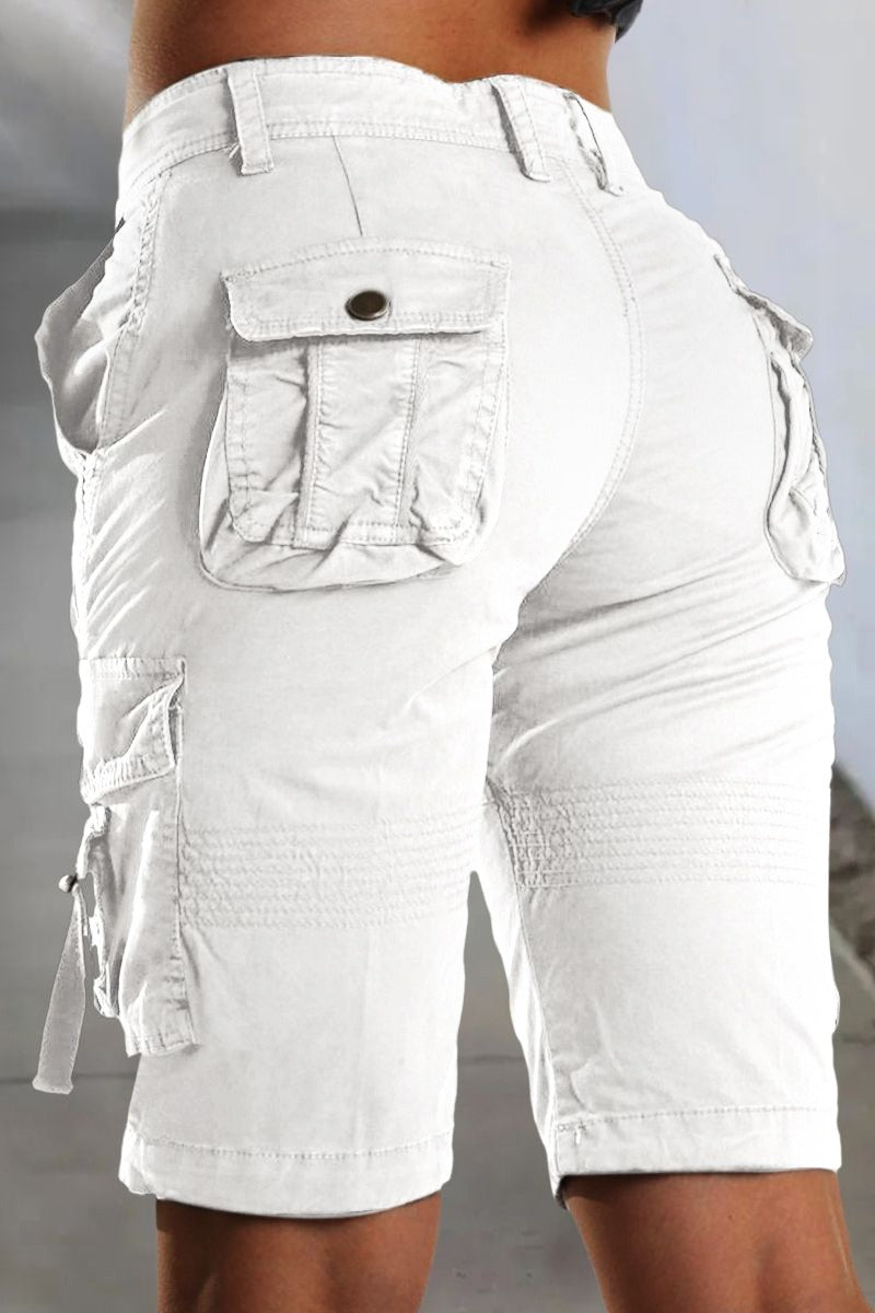 Women's Cargo Shorts with Pockets and Comfortable Fit for Summer